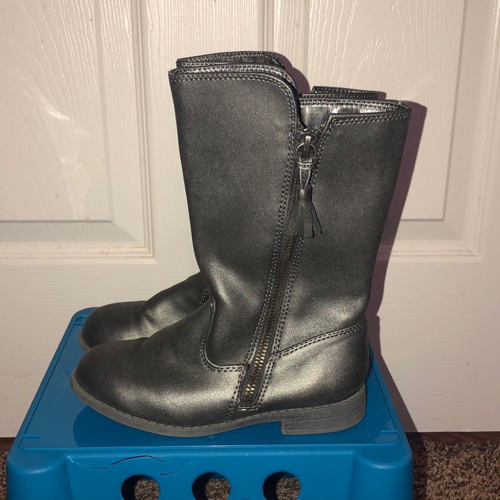 Girls Gray Cat and Jack Boots
